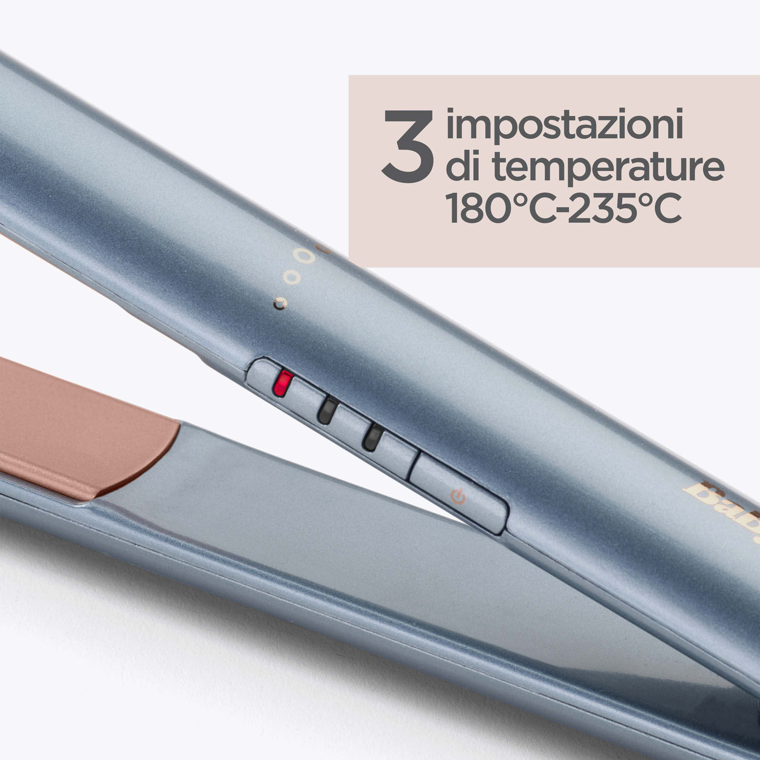 3 impostazioni di temperature 180&deg;C-235&deg;C